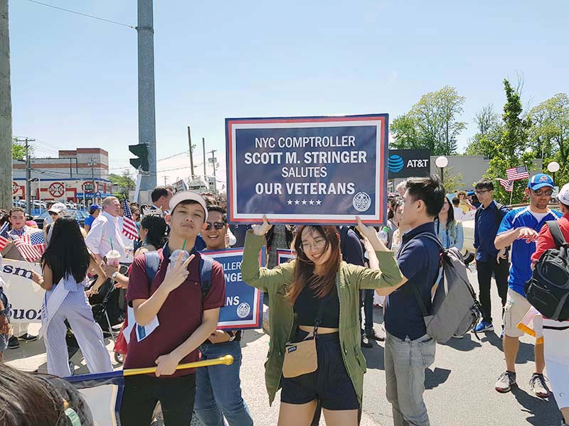 Memorial Day march with NYC Comptroller Stringer